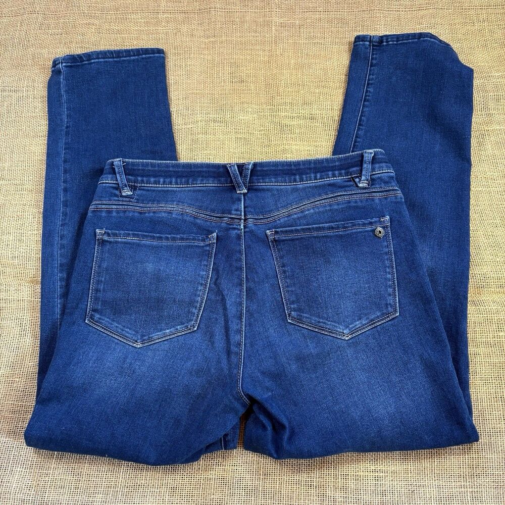 Democracy "Ab"solution Booty Lift Mid Stretch Straight Leg Indigo Jeans Size 12 - Picture 6 of 7